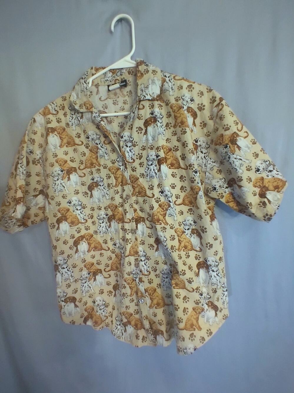 Caribou Brand Vintage Dog Print Shirt